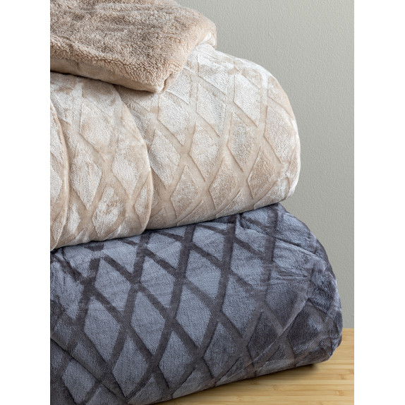 Κουβερτοπάπλωμα Υπέρδιπλο με Γούνα Sherpa Palamaiki...