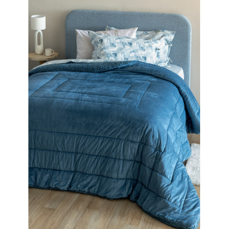 Κουβερτοπάπλωμα Υπέρδιπλο με Γούνα Sherpa Palamaiki 220x240 MONO DENIM