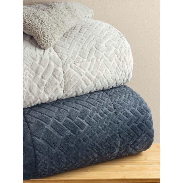 Κουβερτοπάπλωμα Μονό με Γούνα Sherpa Palamaiki...