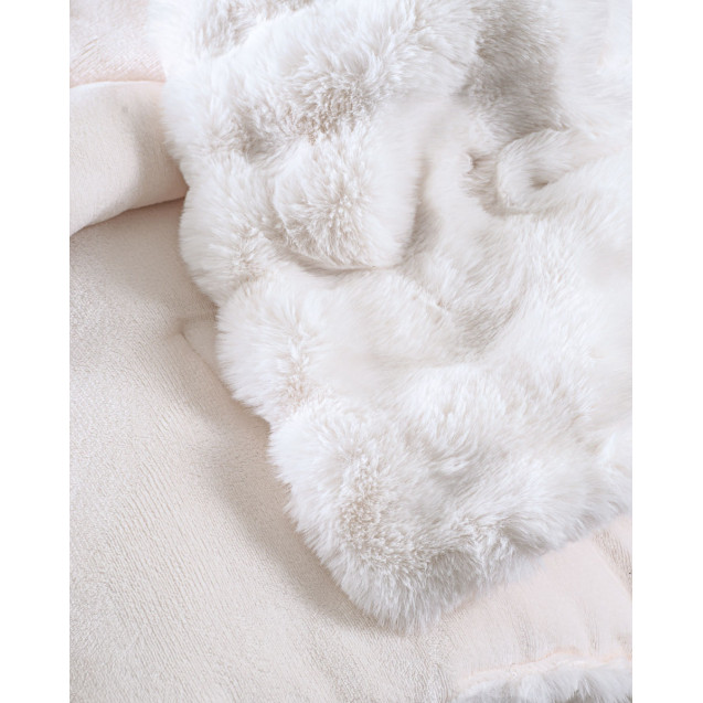 Κουβερτοπάπλωμα Μονό Rythmos Luxe Εκρου 160x220