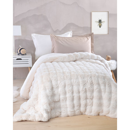 Κουβερτοπάπλωμα Υπέρδιπλο Rythmos Luxe Εκρου 220x240