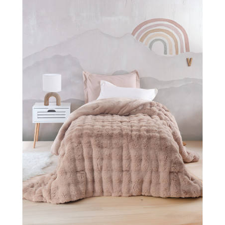 Κουβερτοπάπλωμα Μονό Rythmos Luxe Μπεζ 160x220