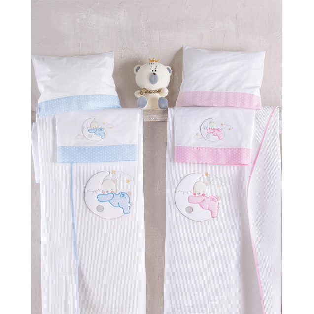 Σετ Σεντόνια Κούνιας 3 Τεμαχίων Rythmos Moon...