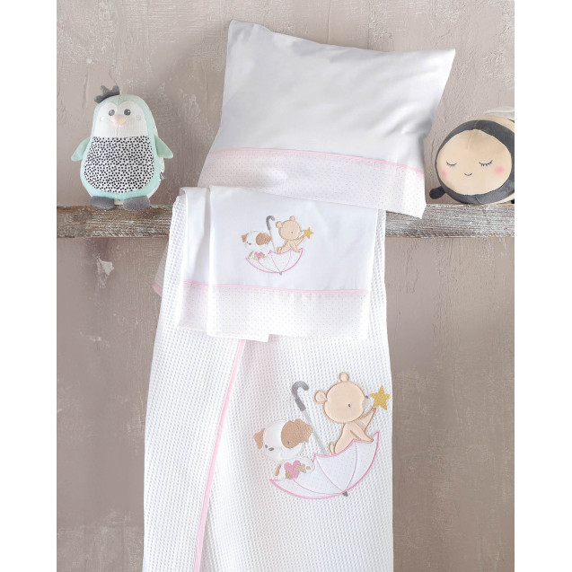 Σετ Σεντόνια Φανελένια Κούνιας 3 Τεμαχίων...