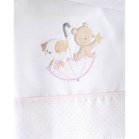 Σετ Σεντόνια Φανελένια Κούνιας 3 Τεμαχίων Rythmos Umbrella Fight Poz 100x160