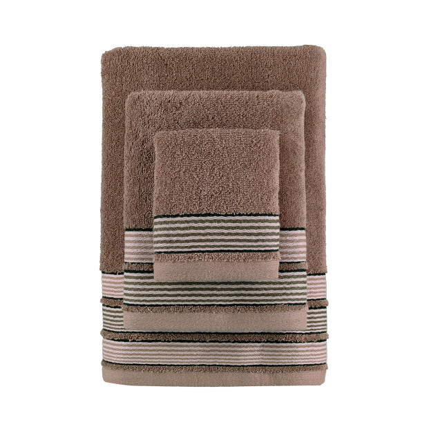 Σετ Πετσέτες 3 Τεμαχίων Palamaiki Bela Taupe