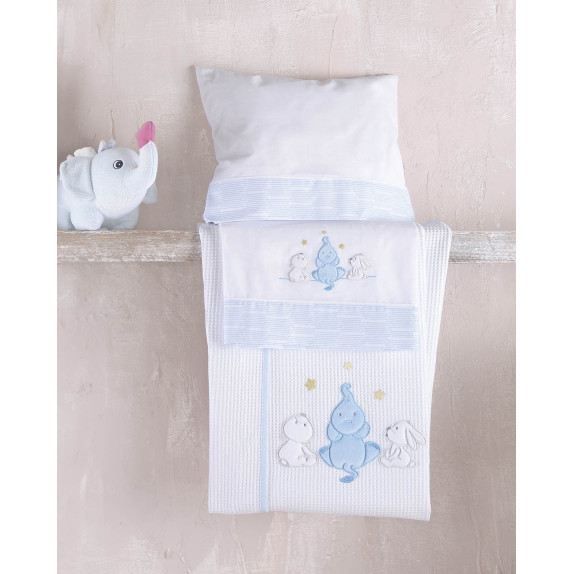 Σετ Σεντόνια Φανελένια Κούνιας 3 Τεμαχίων Rythmos...