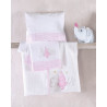 Κουβέρτα Πικέ Κούνιας Rythmos Elephant Friends Ροζ 120x150