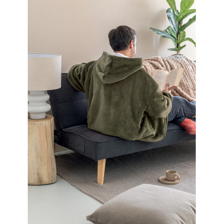 Κουβέρτα Καναπέ με Γούνα Sherpa Palamaiki Huhu/2 90X100 Khaki