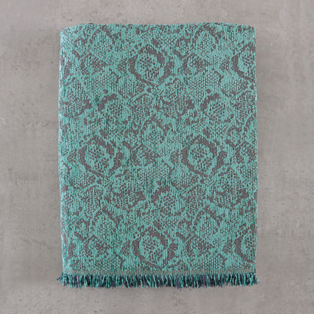 Μαξιλαροθήκη Διακόσμησης Rythmos Snake Πετρολ 40x40