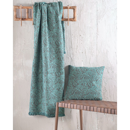 Μαξιλαροθήκη Διακόσμησης Rythmos Snake Πετρολ 40x40