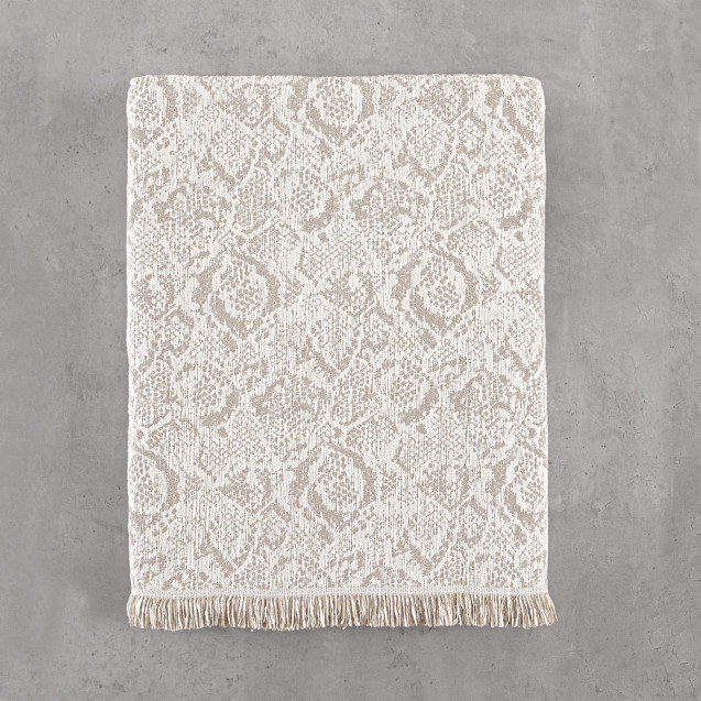 Μαξιλαροθήκη Διακόσμησης Rythmos Snake Εκρου 40x40