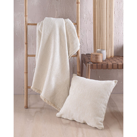 Μαξιλαροθήκη Διακόσμησης Rythmos Simplin Εκρου 40x40