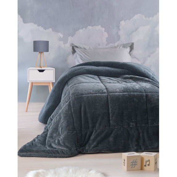 Κουβερτοπάπλωμα Μονό Rythmos Tilty Γκρι Μπλε Γκρι Μπλε...