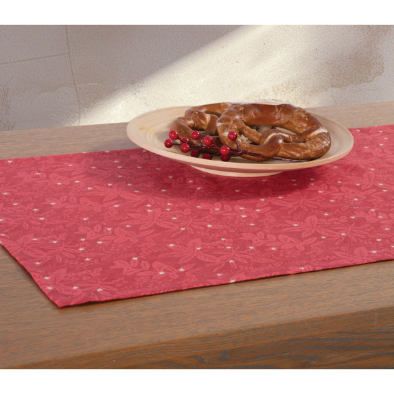 Χριστουγεννιάτικη Τραβέρσα Nef-Nef Grace Red 45x140