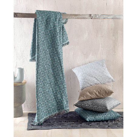 Μαξιλαροθήκη Διακόσμησης Rythmos Stefan Καφε 40x40