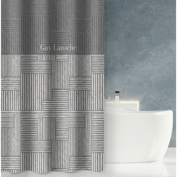 Κουρτίνα Μπάνιου Guy Laroche Stencil Silver 240x185