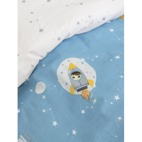 Σετ Παιδικά Σεντόνια Μονά 3 Τεμαχίων Nima To the Moon 170x255