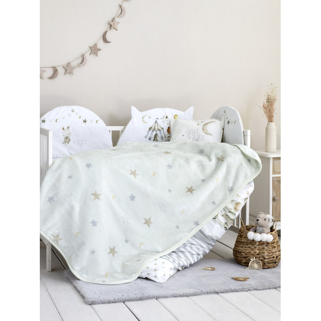 Κουβέρτα Βελουτέ Κούνιας Nima Baby Circus 110x140