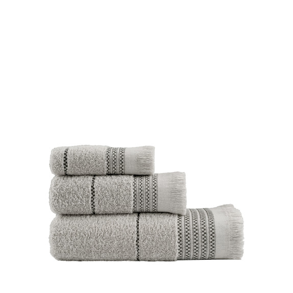 Σετ Πετσέτες 3 Τεμαχίων Nima Plush Gray 30x50,50x90,70x140