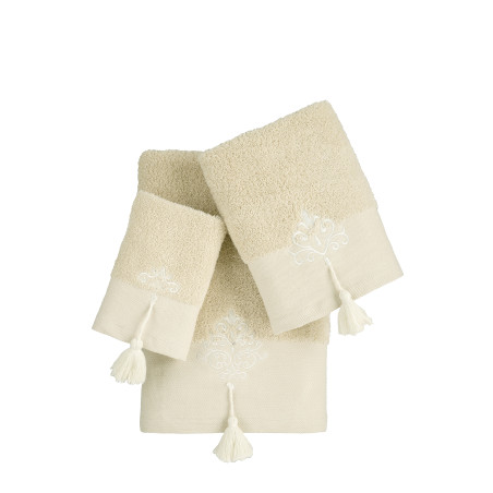 Σετ Πετσέτες 3 Τεμαχίων Nima Emeline Beige 30x50,50x90,70x140