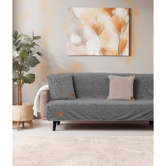 Ριχτάρι Τετραθέσιου Madi Savanna Grey 180x340