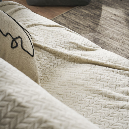 Ριχτάρι Διθέσιου Gofis Home Julien Cotton Beige 114/05 190x260