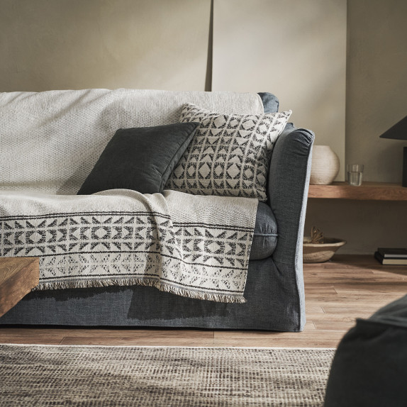 Ριχτάρι Τριθέσιου Gofis Home Indira Ecru/Black 258/05...