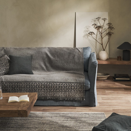 Ριχτάρι Διθέσιου Gofis Home Indira Ash Beige Black 258/13 180x250