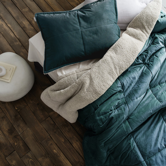 Κουβερτοπάπλωμα Μονό με Γούνα Gofis Home Teddy Jean Blue...