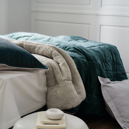 Κουβερτοπάπλωμα Μονό με Γούνα Gofis Home Teddy Jean Blue 407/18 170x220