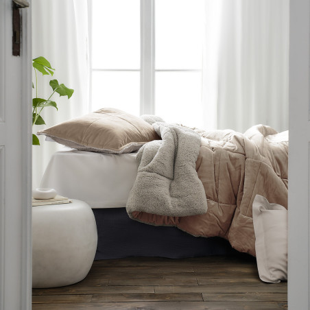 Κουβερτοπάπλωμα Υπέρδιπλο με Γούνα Gofis Home Teddy Pearl Salmon 407/23 235x245