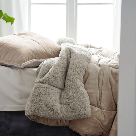 Κουβερτοπάπλωμα Μονό με Γούνα Gofis Home Teddy Pearl Salmon 407/23 170x220