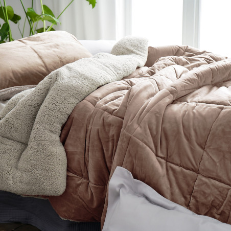 Κουβερτοπάπλωμα Μονό με Γούνα Gofis Home Teddy Pearl Salmon 407/23 170x220