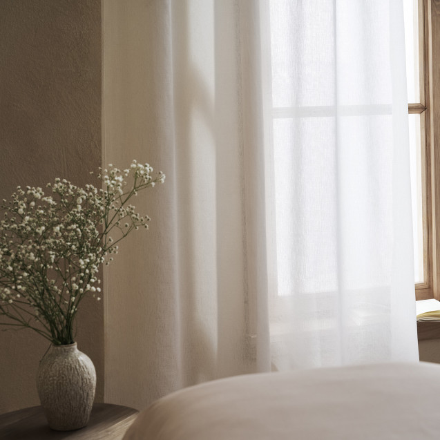 Κουρτίνα με σιρίτι Gofis Home Maisy White...