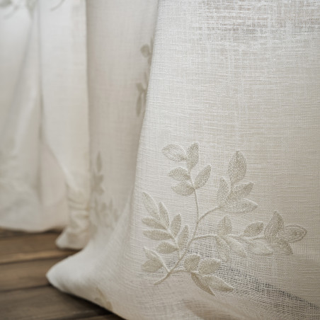 Κουρτίνα Με Τρουκς Gofis Home Leaf Offwhite AW24 532/05 140x280
