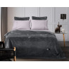 Σετ Κουβέρτα Βελουτέ Μονή και Μαξιλαροθήκη Διακόσμησης Guy Laroche Bolzano Anthracite 160x220