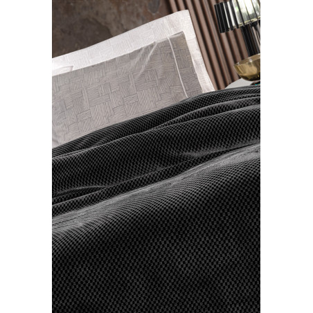 Κουβέρτα Βελουτέ Υπέρδιπλη Guy Laroche Cheval Anthracite 220x240