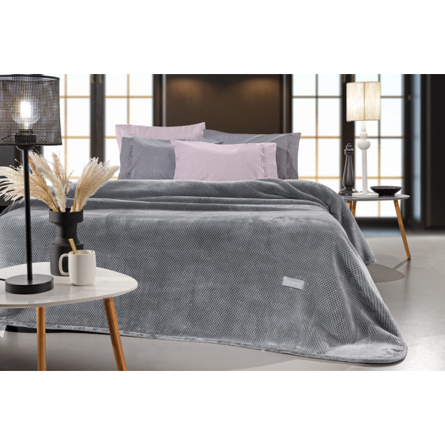 Κουβέρτα Βελουτέ Μονή Guy Laroche Cheval Silver...