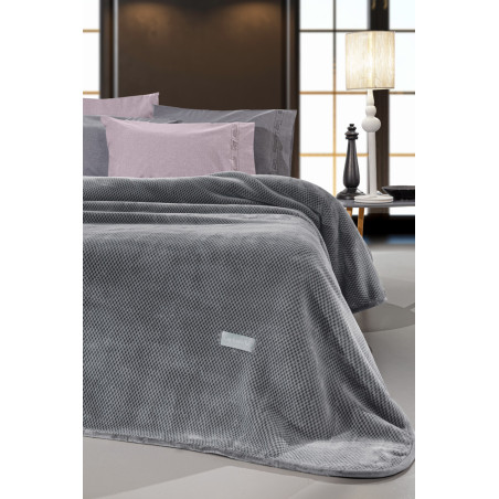 Κουβέρτα Βελουτέ Υπέρδιπλη Guy Laroche Cheval Silver 220x240