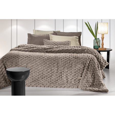 Κουβέρτα Γούνινη Υπέρδιπλη Guy LarocheElixir Taupe 260x240