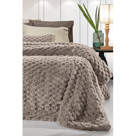 Κουβέρτα Γούνινη Υπέρδιπλη Guy LarocheElixir Taupe 260x240
