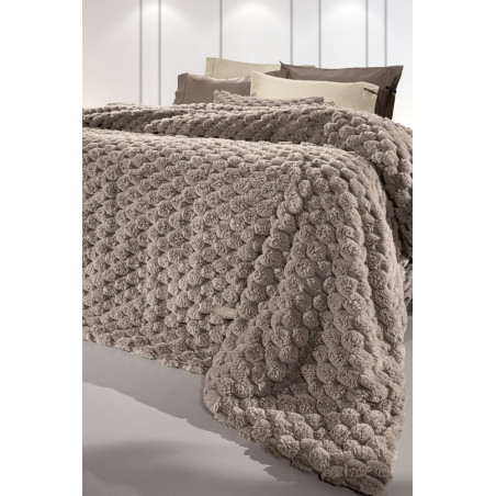 Κουβέρτα Γούνινη Υπέρδιπλη Guy LarocheElixir Taupe 260x240