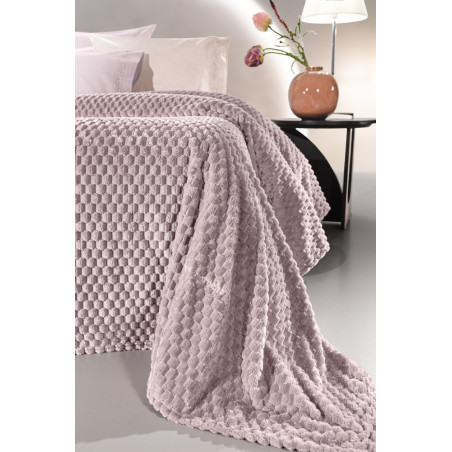 Σετ Κουβέρτα Fleece Μονή και Μαξιλαροθήκη Διακόσμησης Guy Laroche Smoothie Melanze 160x220