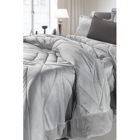 Σετ Πάπλωμα King Size 3 Τεμαχίων Guy Laroche Columbia Silver 250x240