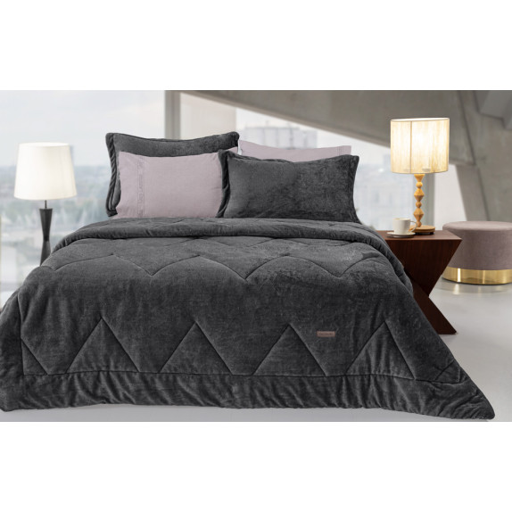 Πάπλωμα King Size Guy Laroche Drops Anthracite 260x240