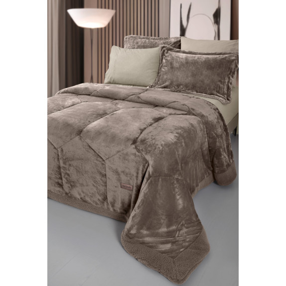 Κουβερτοπάπλωμα Υπέρδιπλο Guy Laroche Prisma Cocoa 220x240