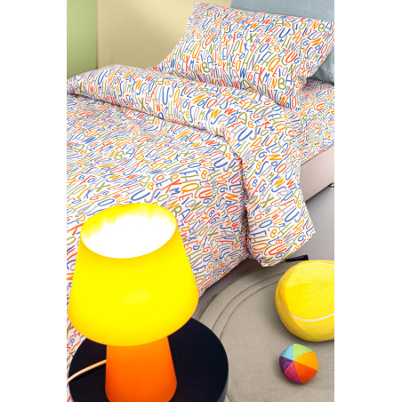 Σετ Παιδική Παπλωματοθήκη Μονή 2 Τεμαχίων Guy Laroche Letters Multi 165x255