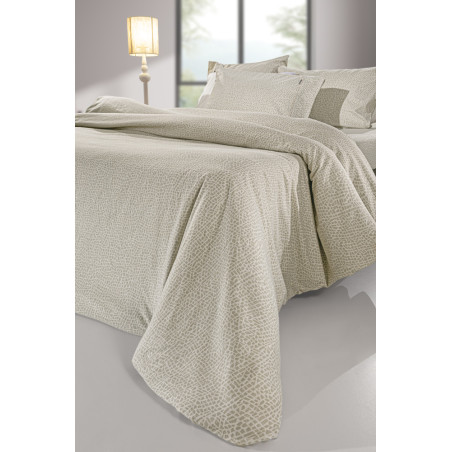 Σετ Παπλωματοθήκη Φανελένια Υπέρδιπλη 3 Τεμαχίων Guy Laroche Mira Cement Flannel 225x245