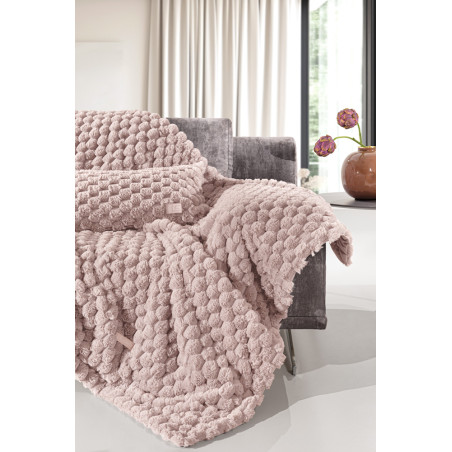 Σετ Κουβέρτα Καναπέ και Μαξιλάροθήκη Διακόσμησης Guy Laroche Elixir Old Pink 120x160